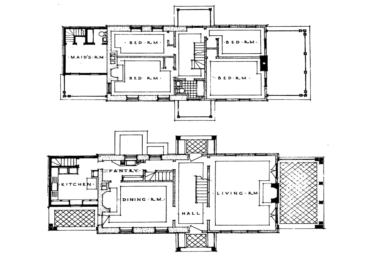 floorplans for the first and second floor