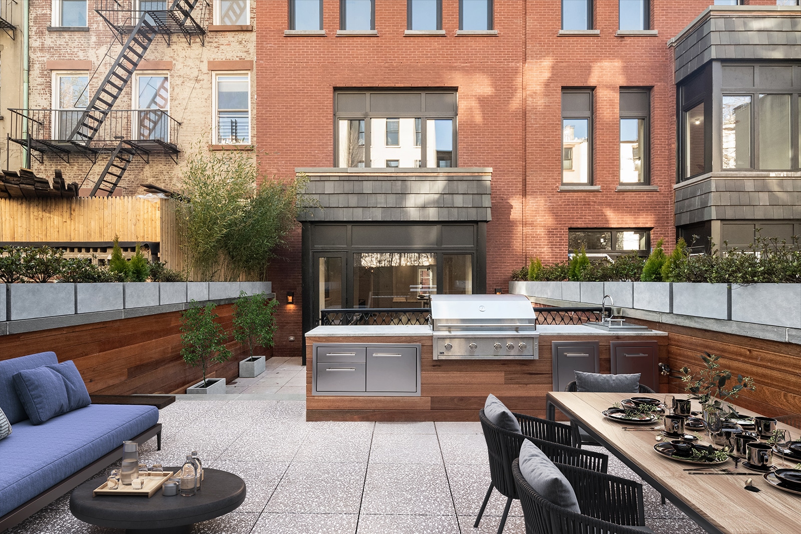 patio with outdoor kitchen