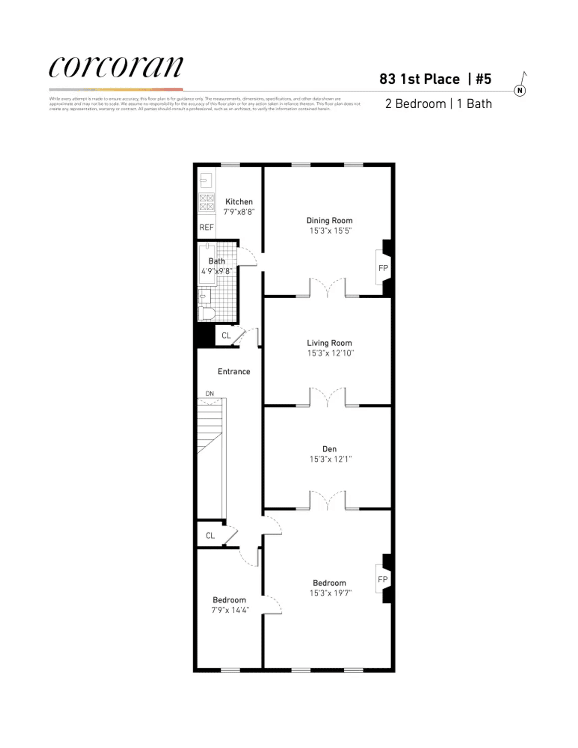 floorplan showing floorthrough apartment