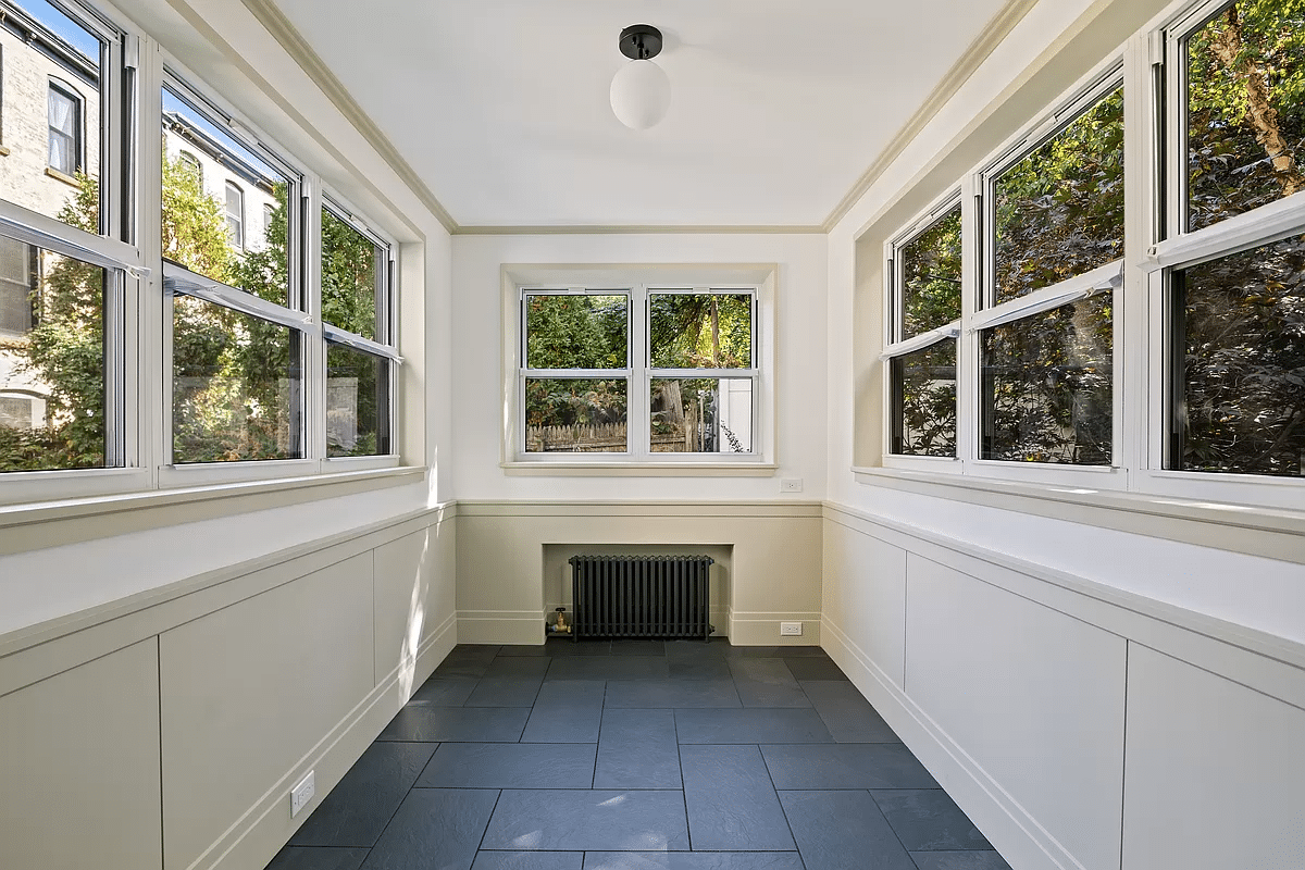 sunroom with tile floor