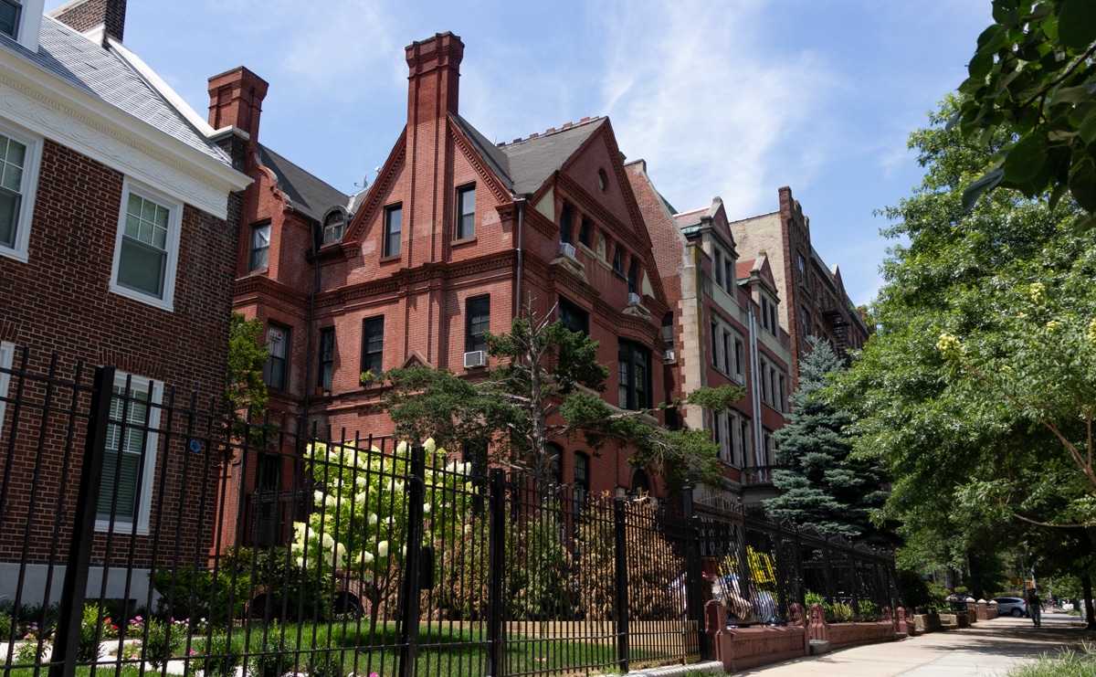 brooklyn - mansions and apartment buildings on clinton avenue