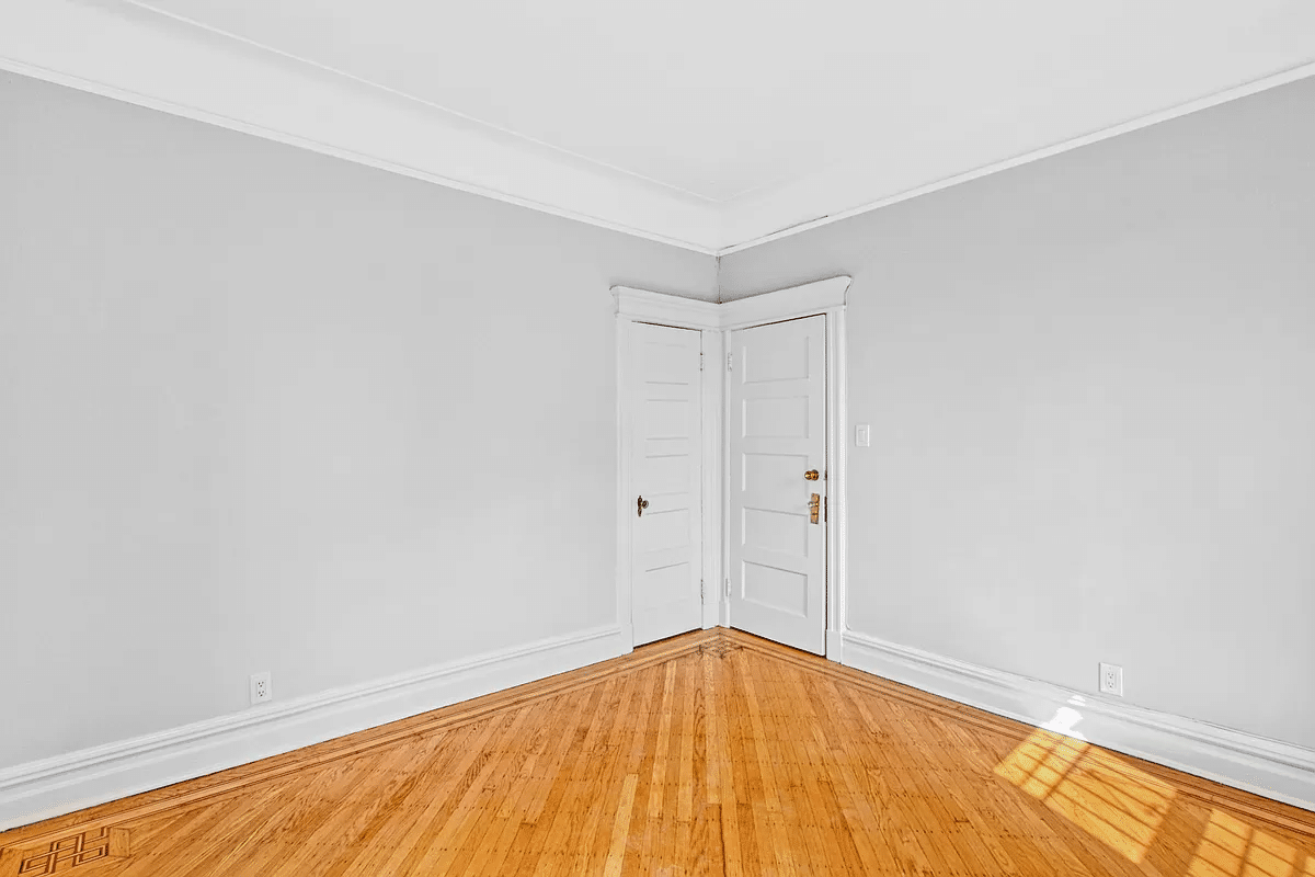 bedroom with wood floor