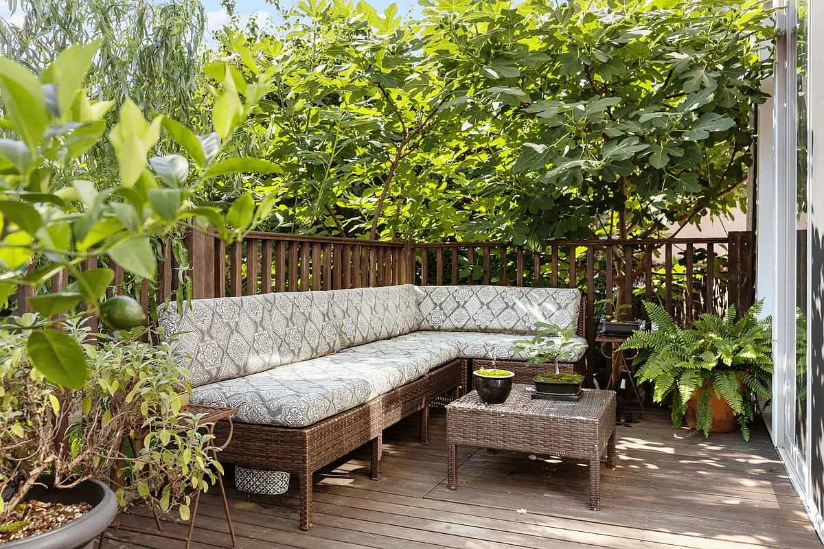 rear deck with room for seating