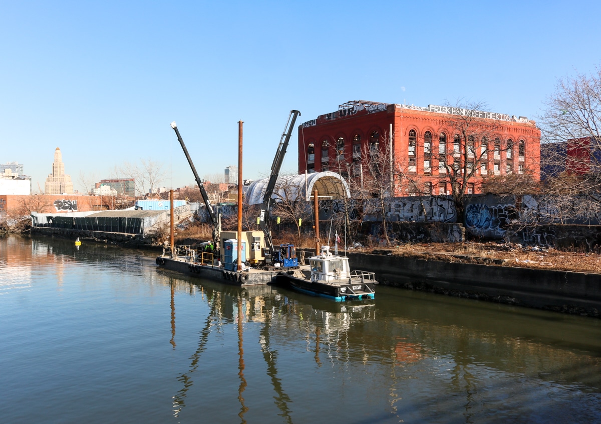 view of the gowanus canal and the bat cave