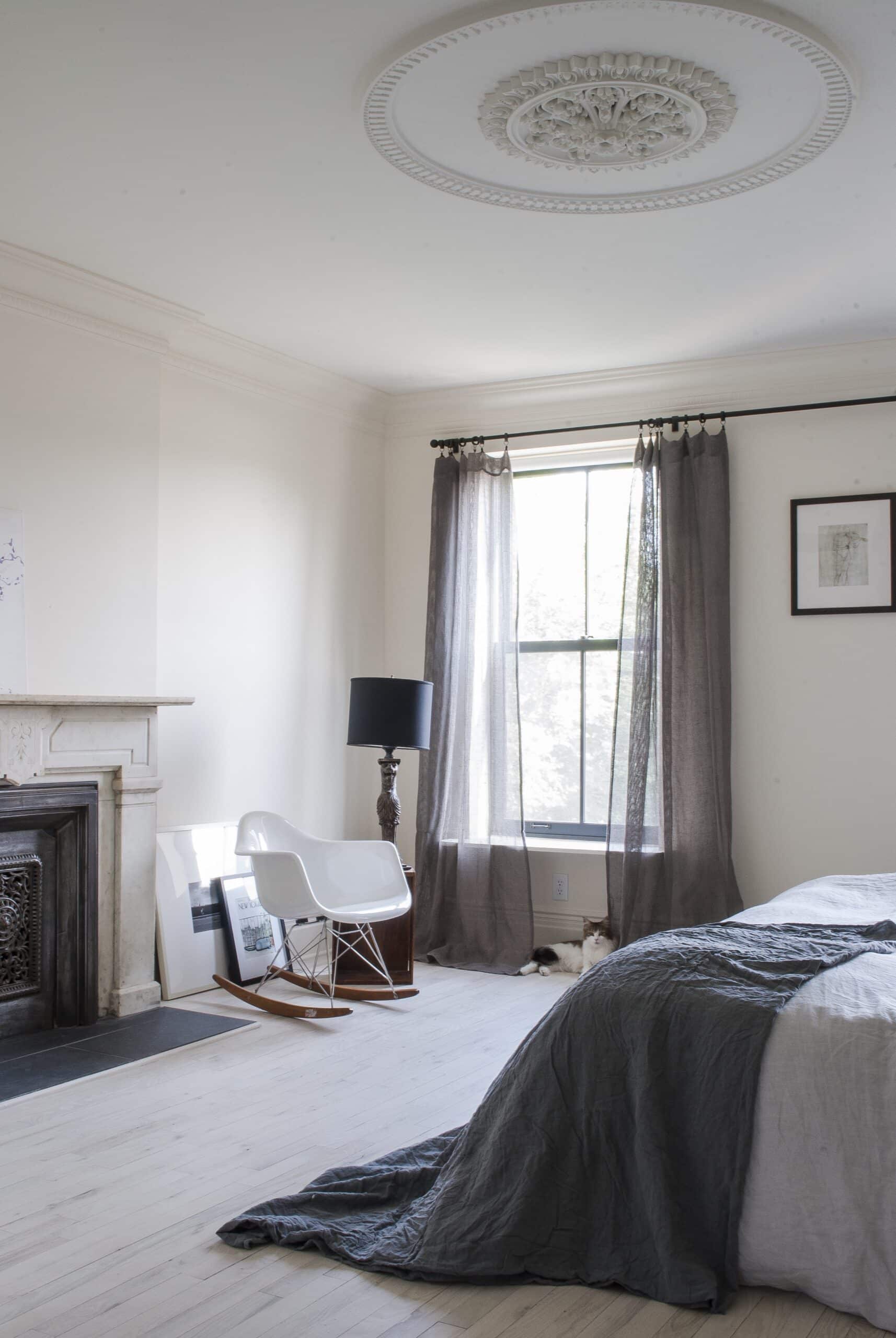 BEDROOM WITH MANTEL