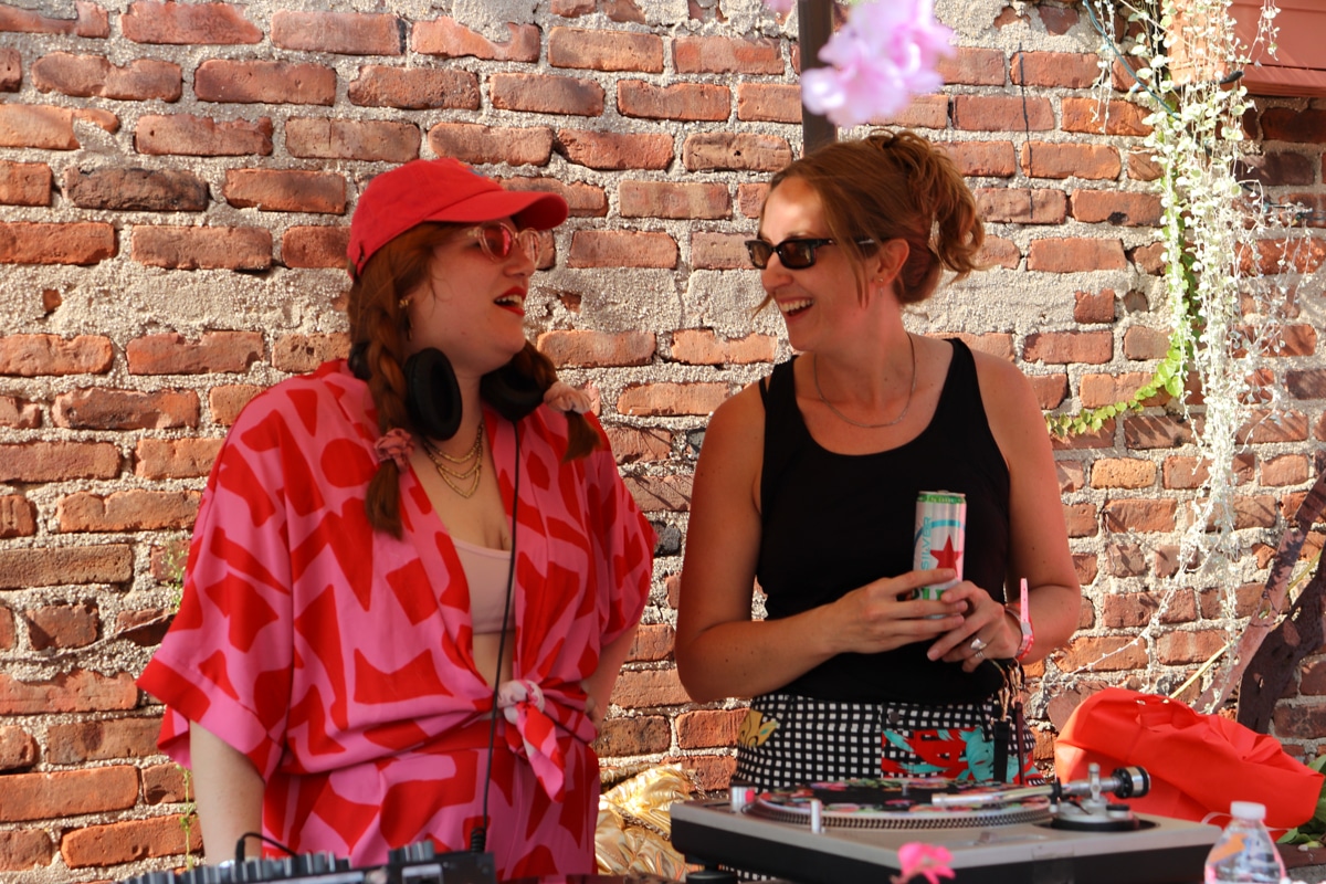 djs in the rear garden