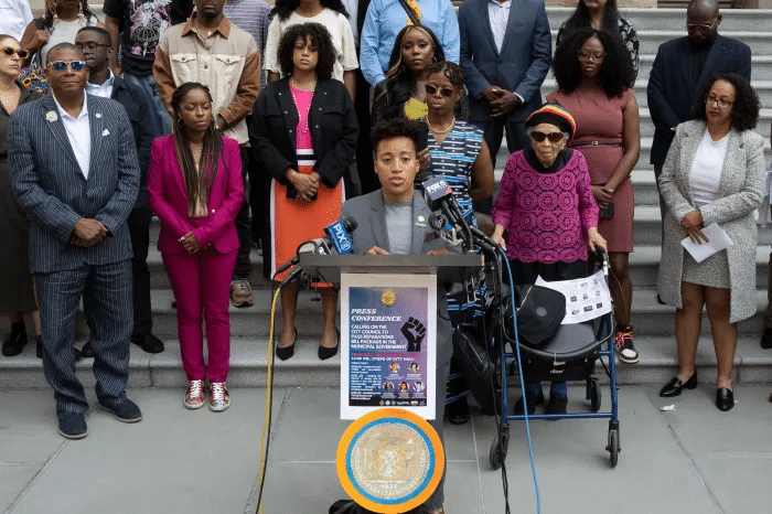 Brooklyn Council Member Crystal Hudson sponsored Intro 242-AIntro 242-A, which requires CORE to create a Truth, Healing, and Reconciliation Process to address the ongoing harm slavery continues to cause in Black and Brown communities