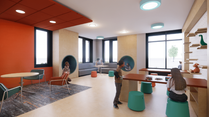 rendering showing a play space