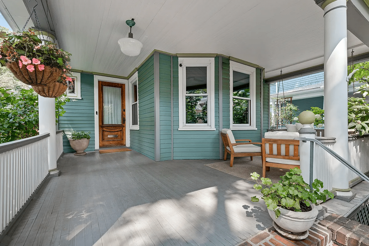 front porch with room for seating
