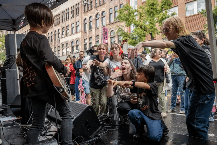 Teen bands with Kids Rock For Kids drew crowds playing heavy metal
