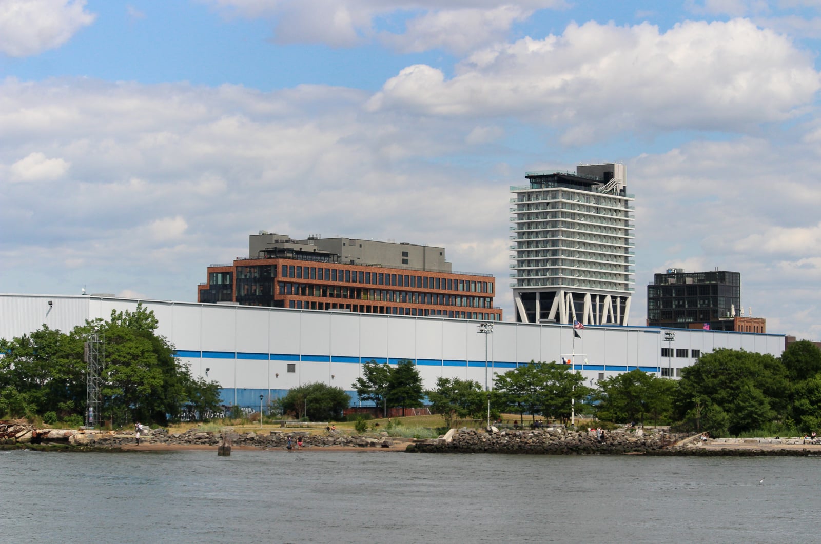 waterfront view of bushwick inlet park