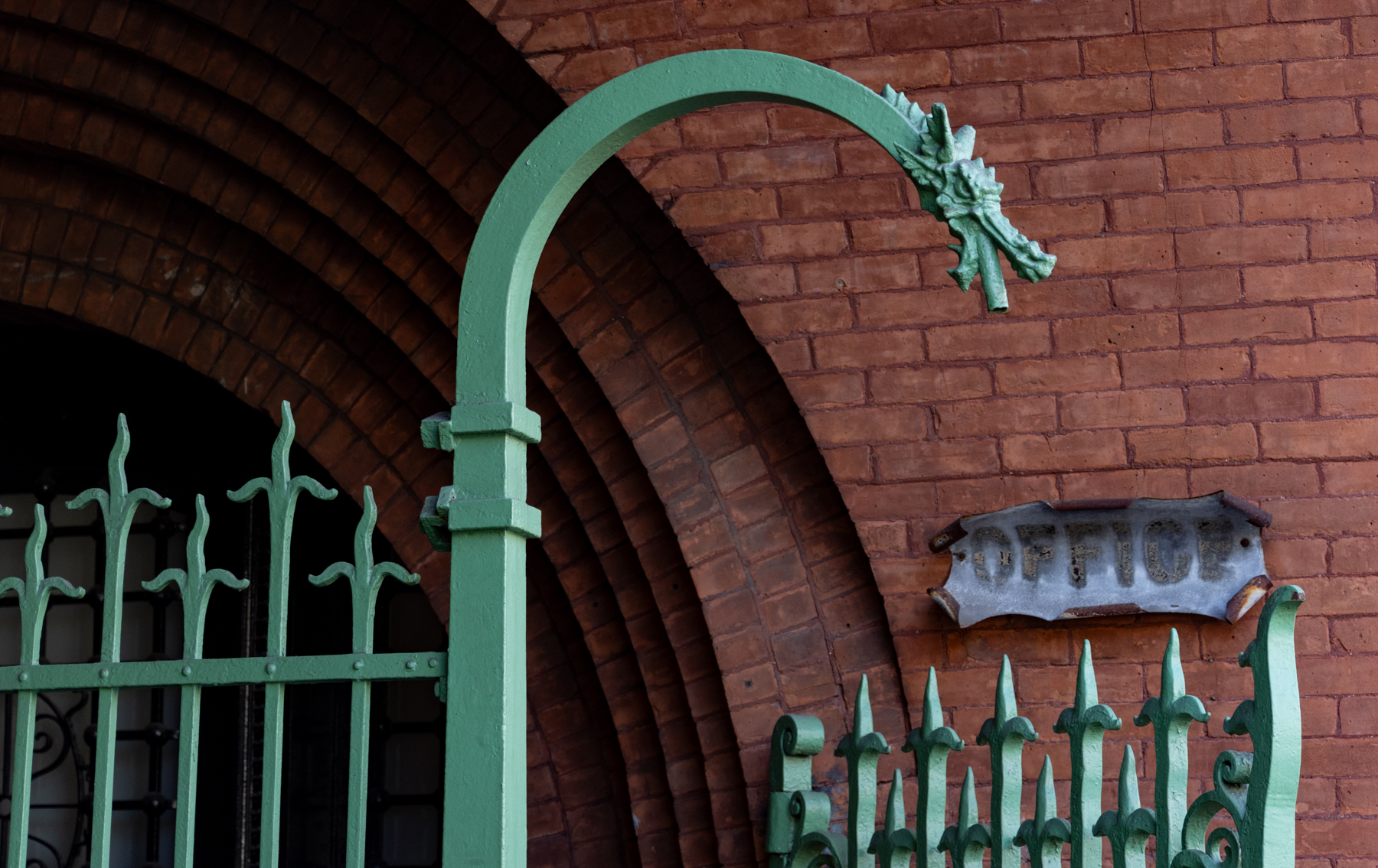 brooklyn - decorative ironwork outside of the eagle warehouse in brooklyn heights