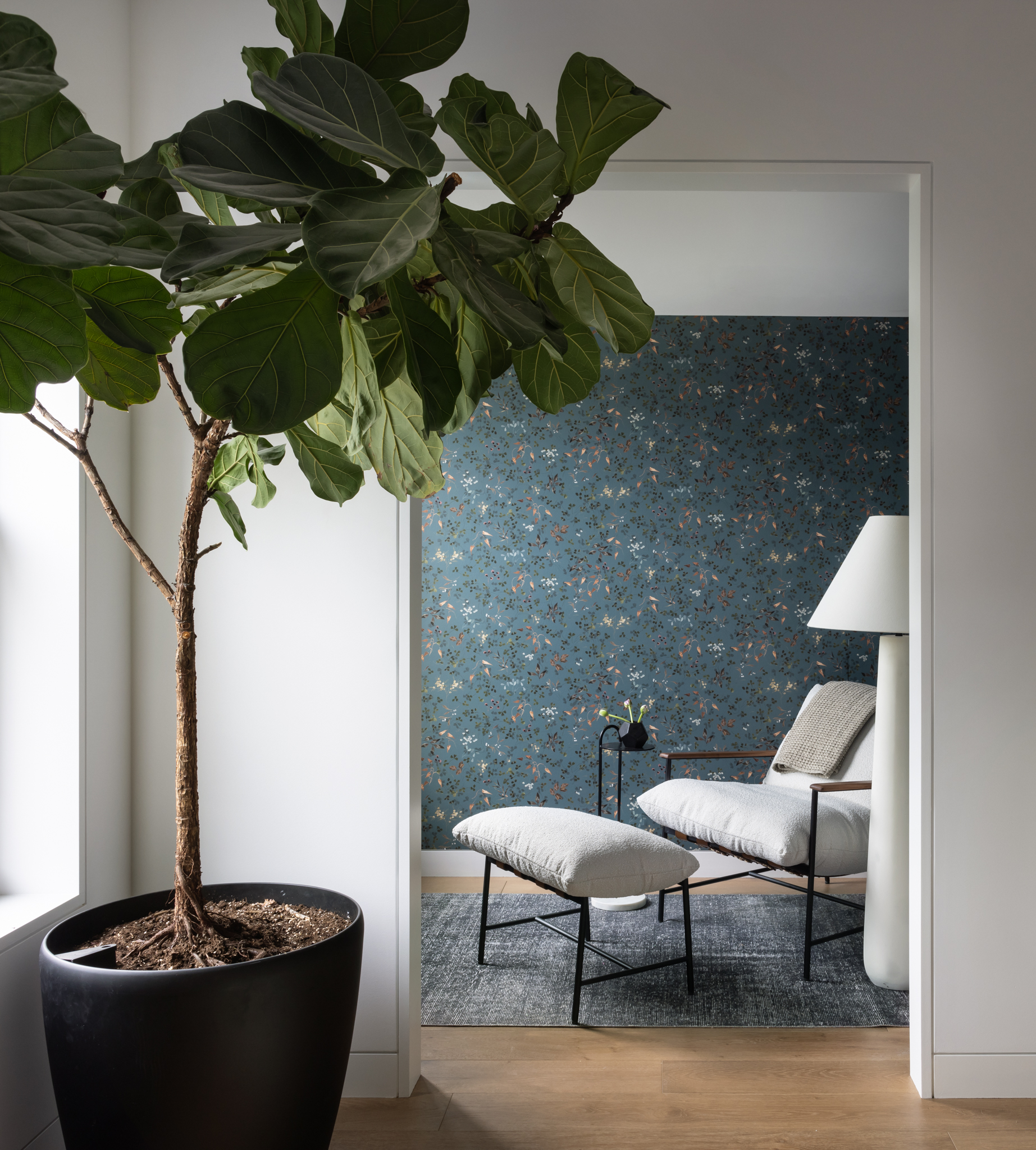 SITTING AREA BLUE WALLPAPER