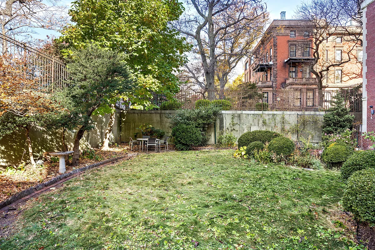 yard with shrubs and perennials