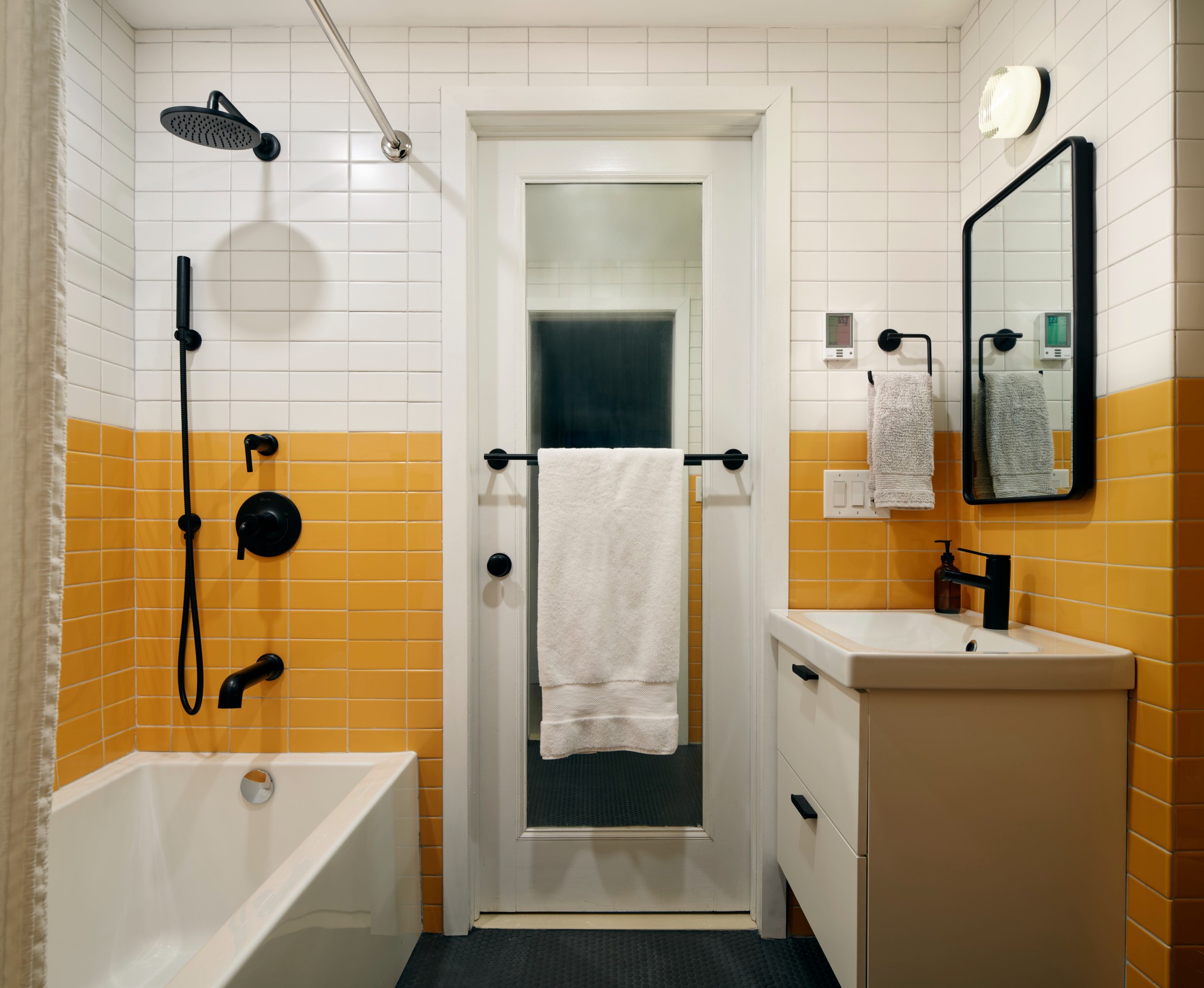 YELLOW BATH WITH TUB