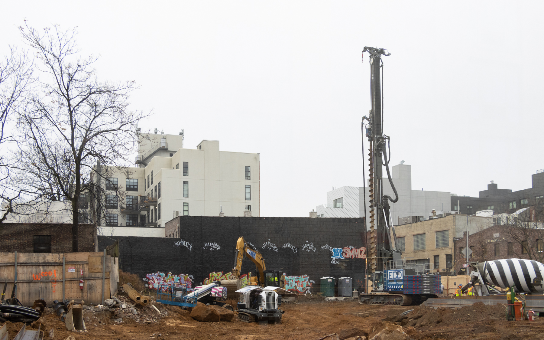 construction site with equipment