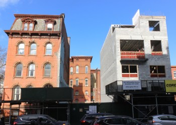 building under construction near historic rectory