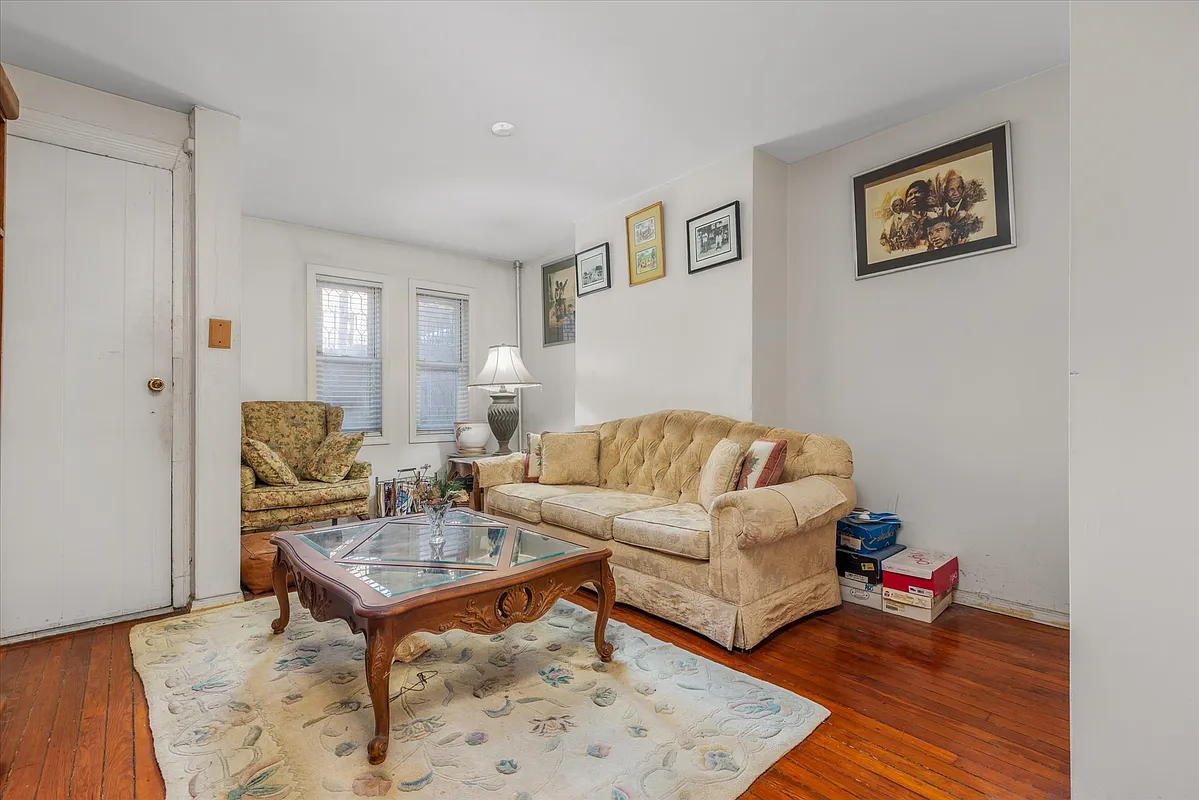 living room with wood floor