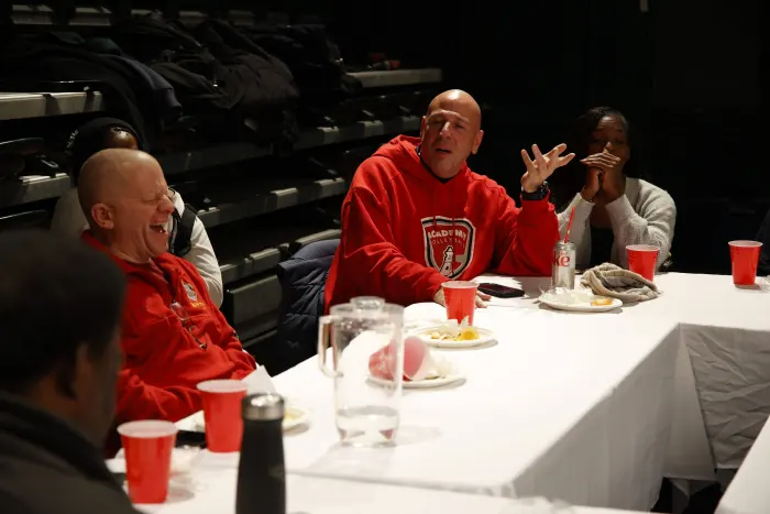 Each workshop session begins with a shared meal.