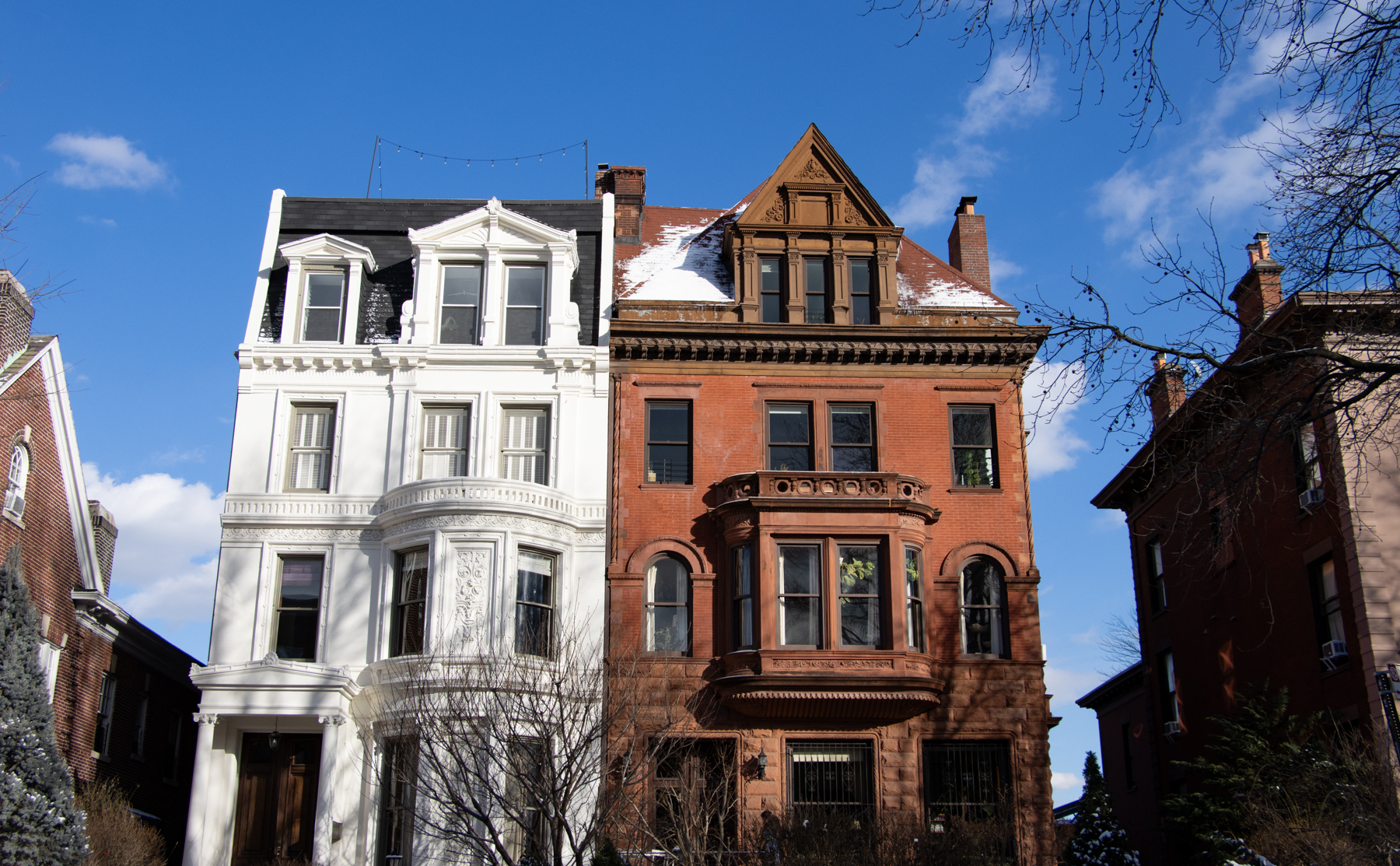 Brooklyn - snow-capped mansions on clinton avenue