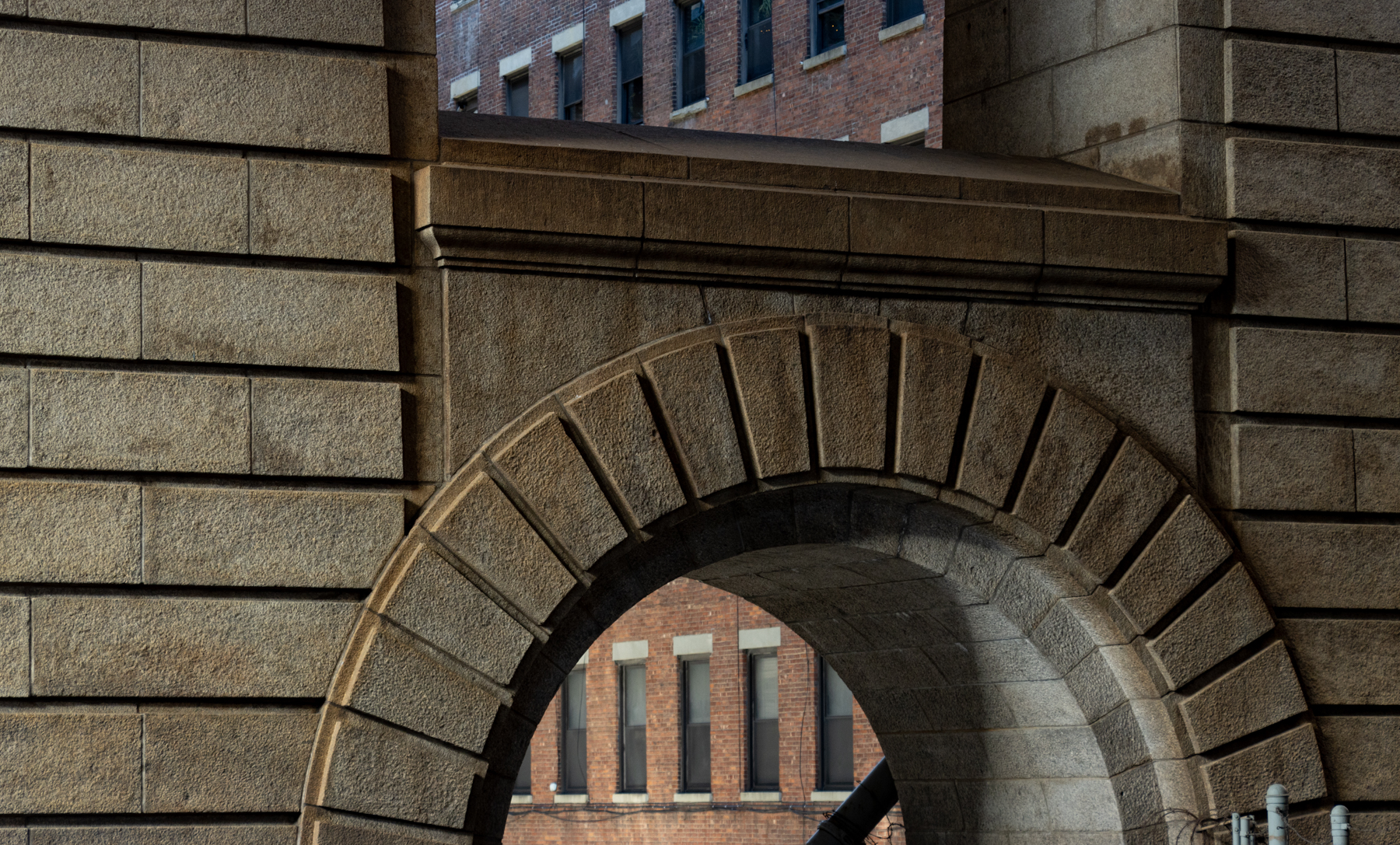 brooklyn - an arched opening in a Dumbo underpass