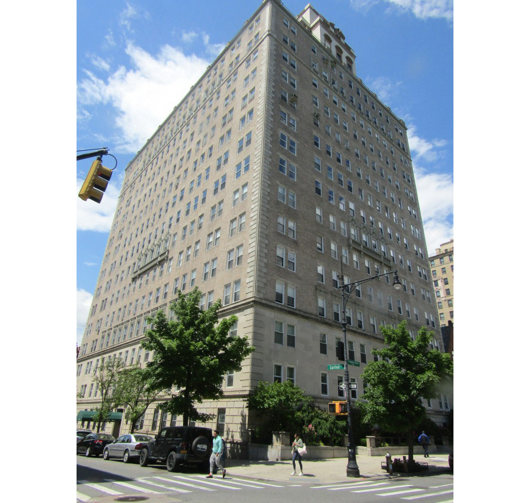 exterior of the multi-story building