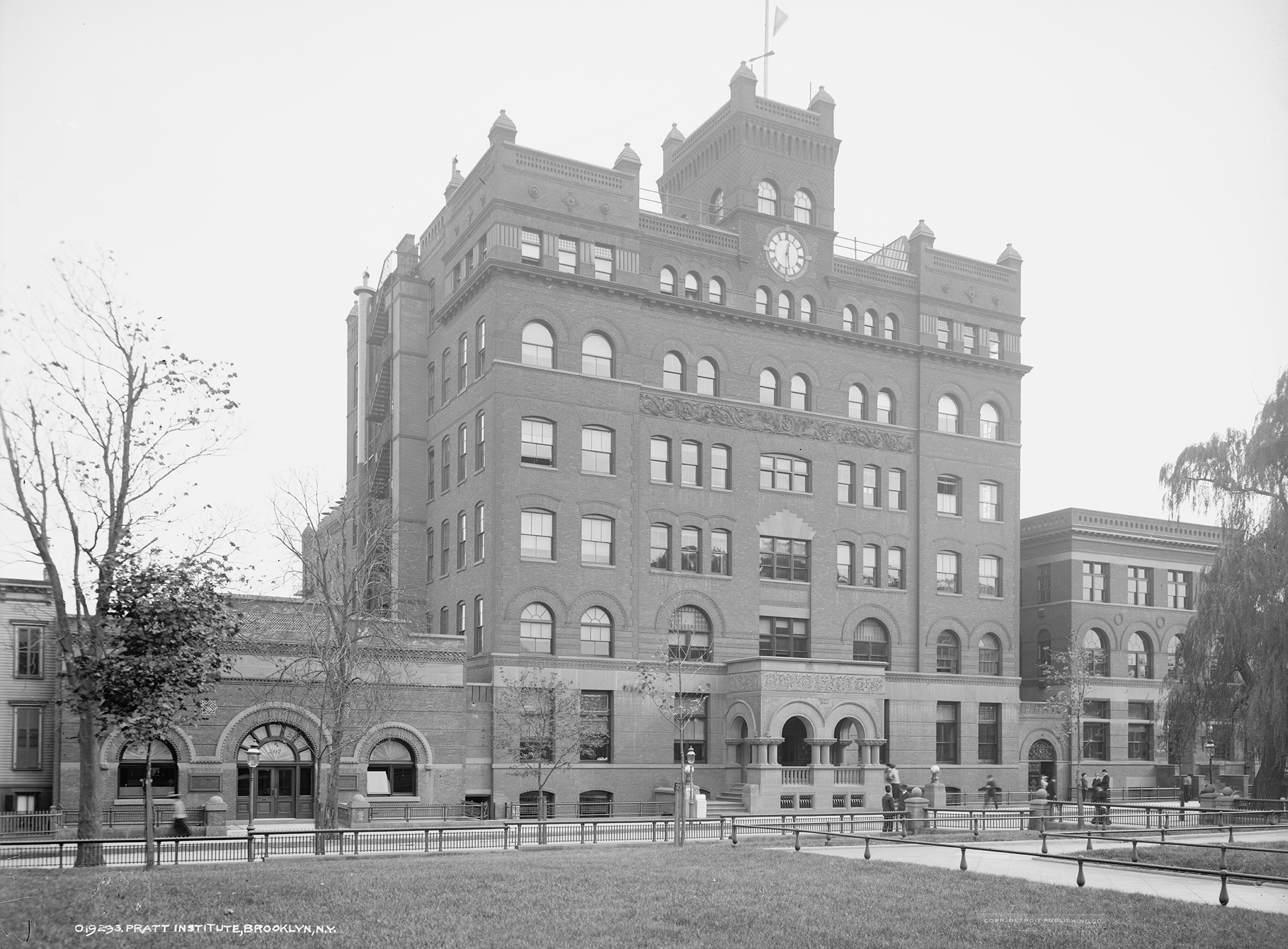 black and white photo of the main building