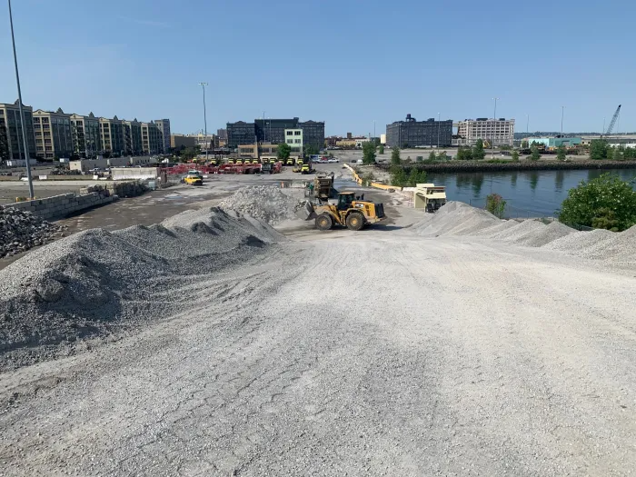 gravel near the water