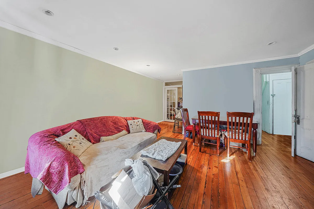 living room in apartment - wood floors