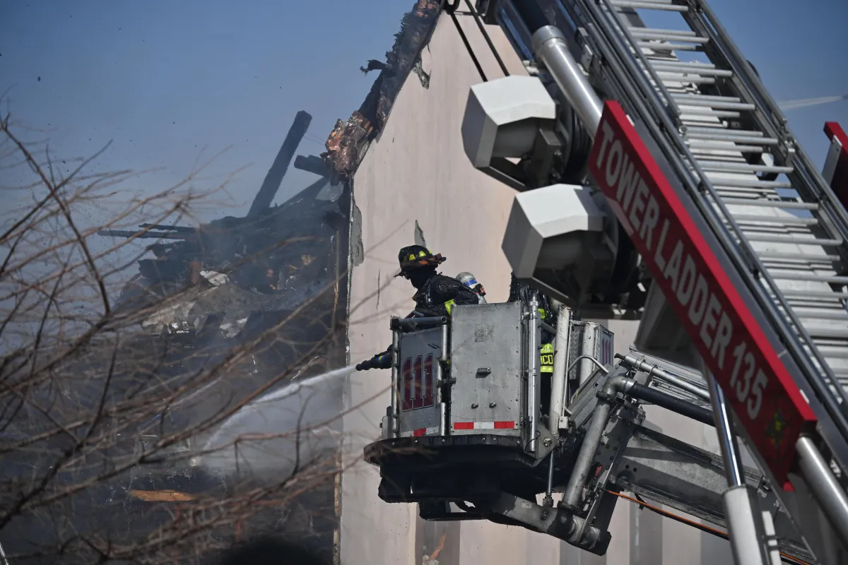 bushwick - firefighter with hose