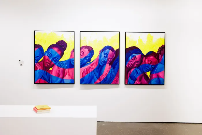 Artist Brittney S. Price’s ‘SIS’ is shown as part of the Tanya Weddemire Gallery’s ‘I GOT A STORY TO TELL’ exhibit at Industry City.
