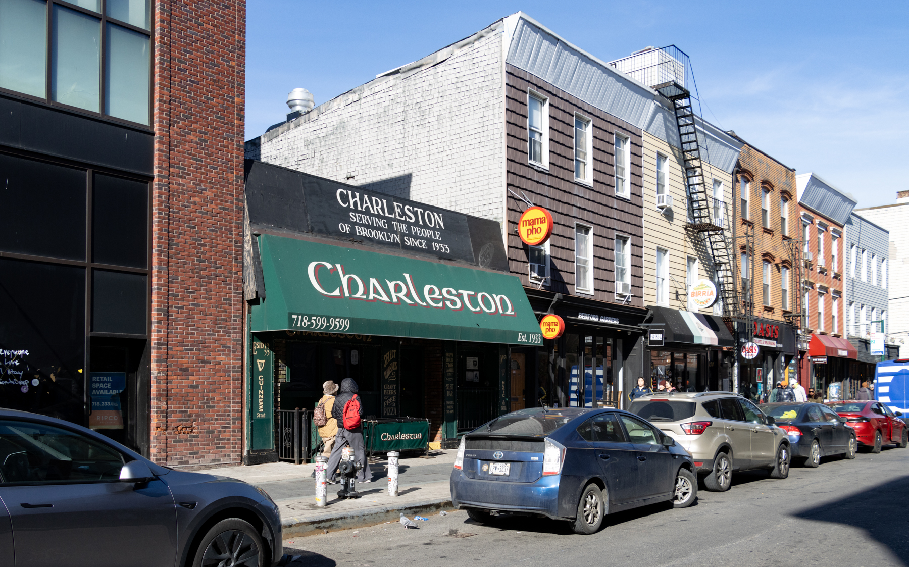 brooklyn - low scale buildings on bedford avenue in williamsburg