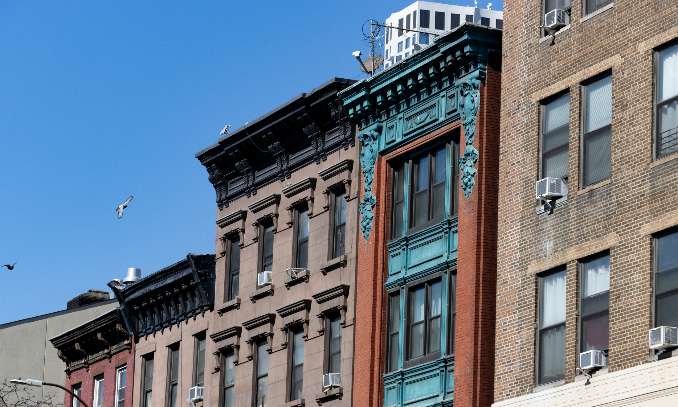 boerum hill - brick and brownstone buildings on atlantic avenue in boerum hill