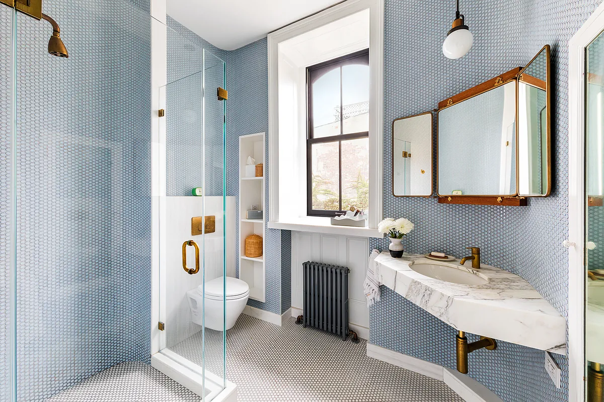 bathroom with glass shower