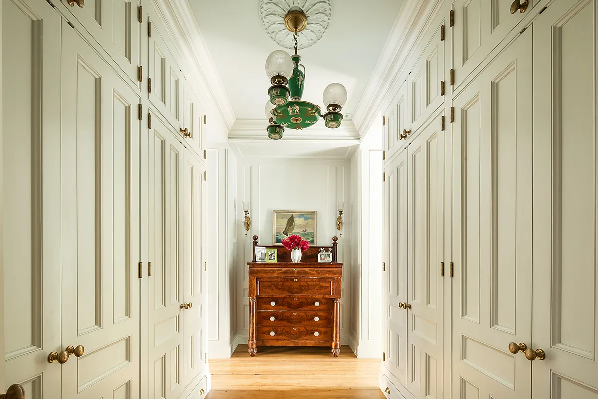 dressing room with built-in storage