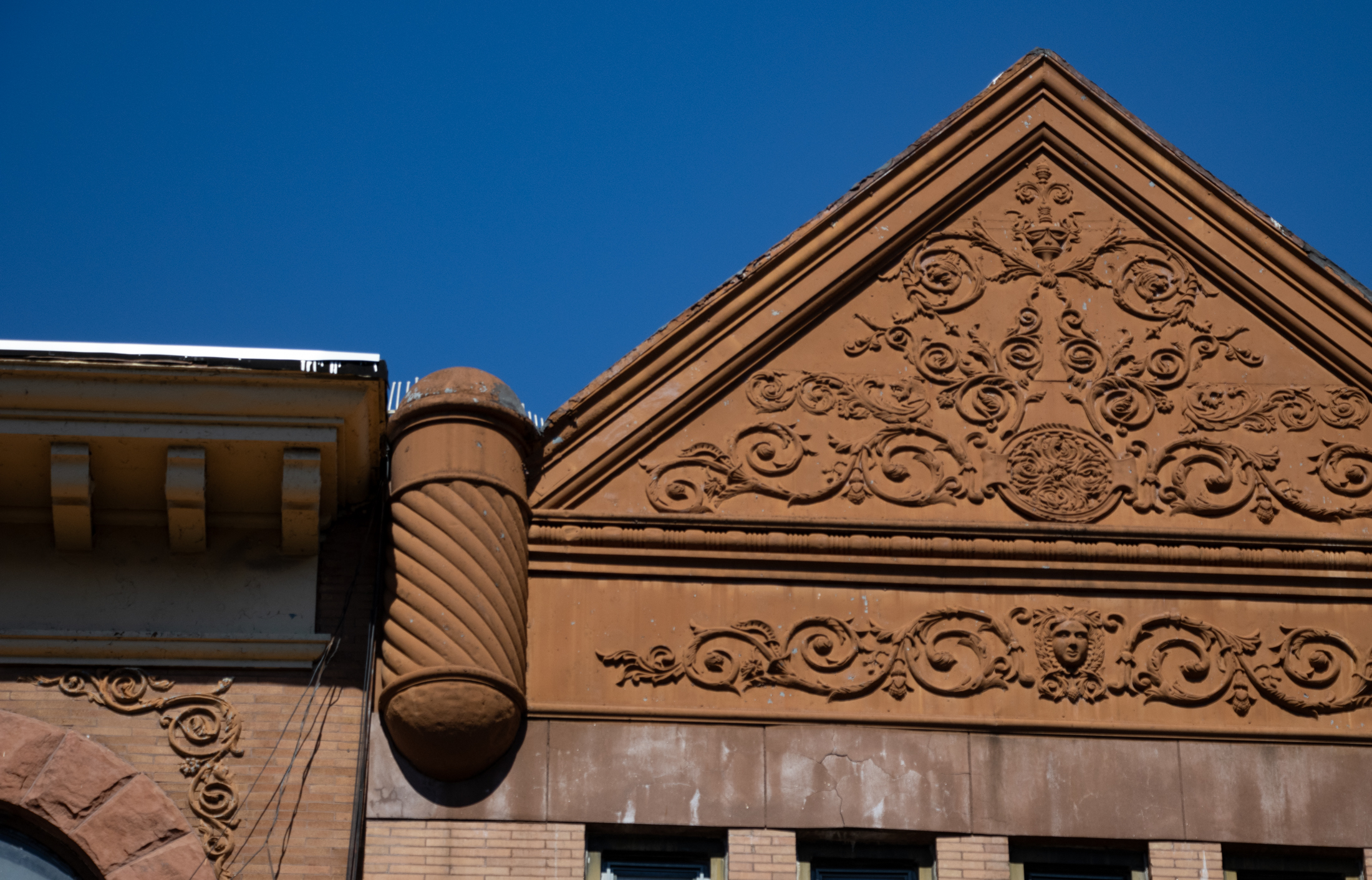 brooklyn - ornamental details on a crown heights row house