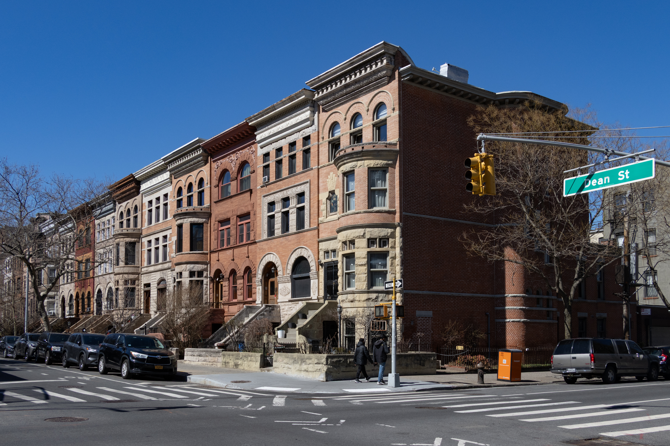 crown heights - row houses in crown heights on dean street