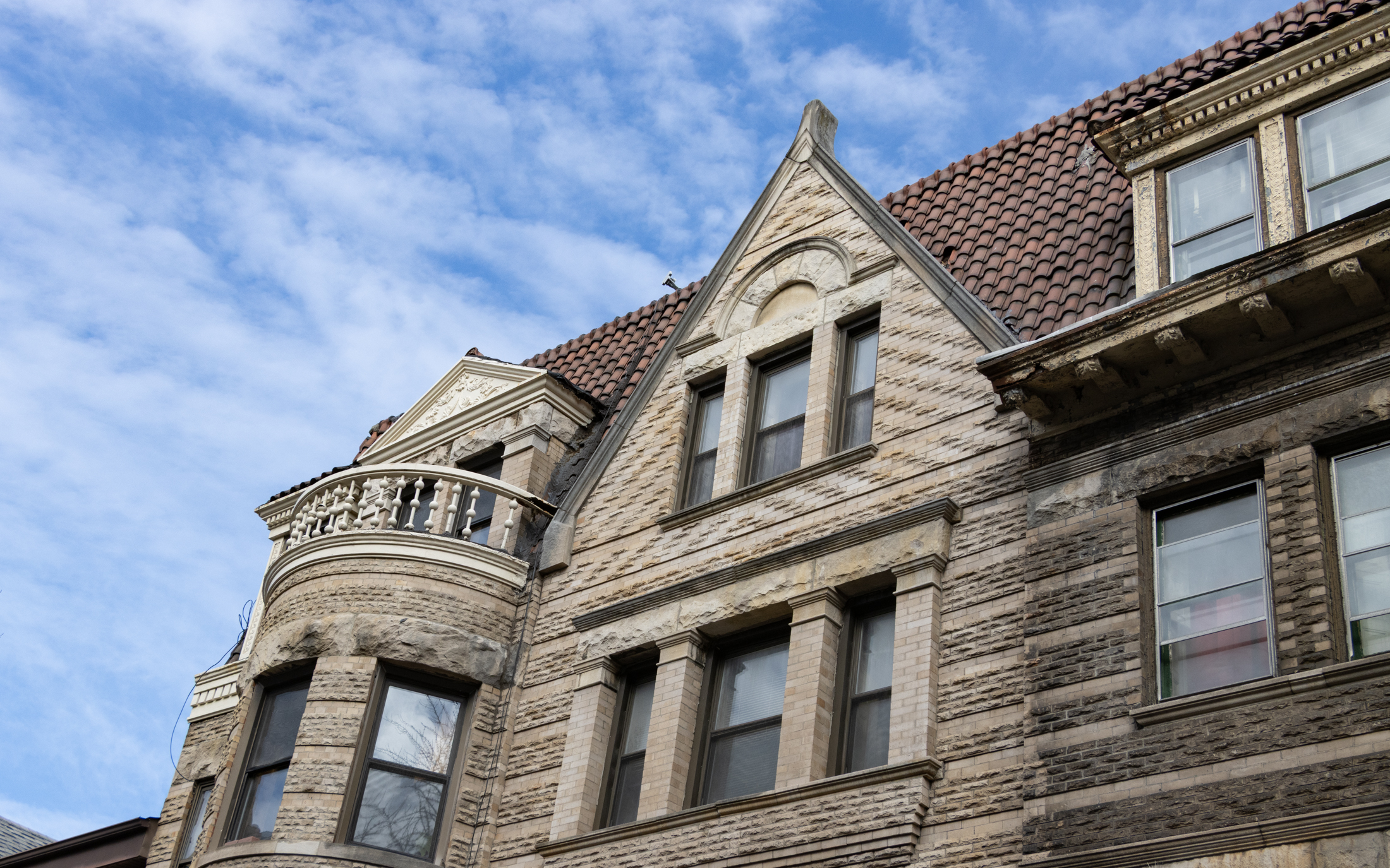 brooklyn - dormers and gables on brick and stone houses in crown heights