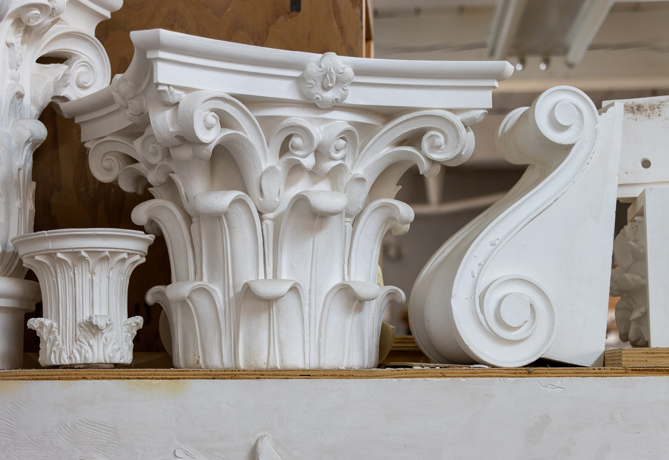 A “Temple of the Winds” capital and scroll keystone