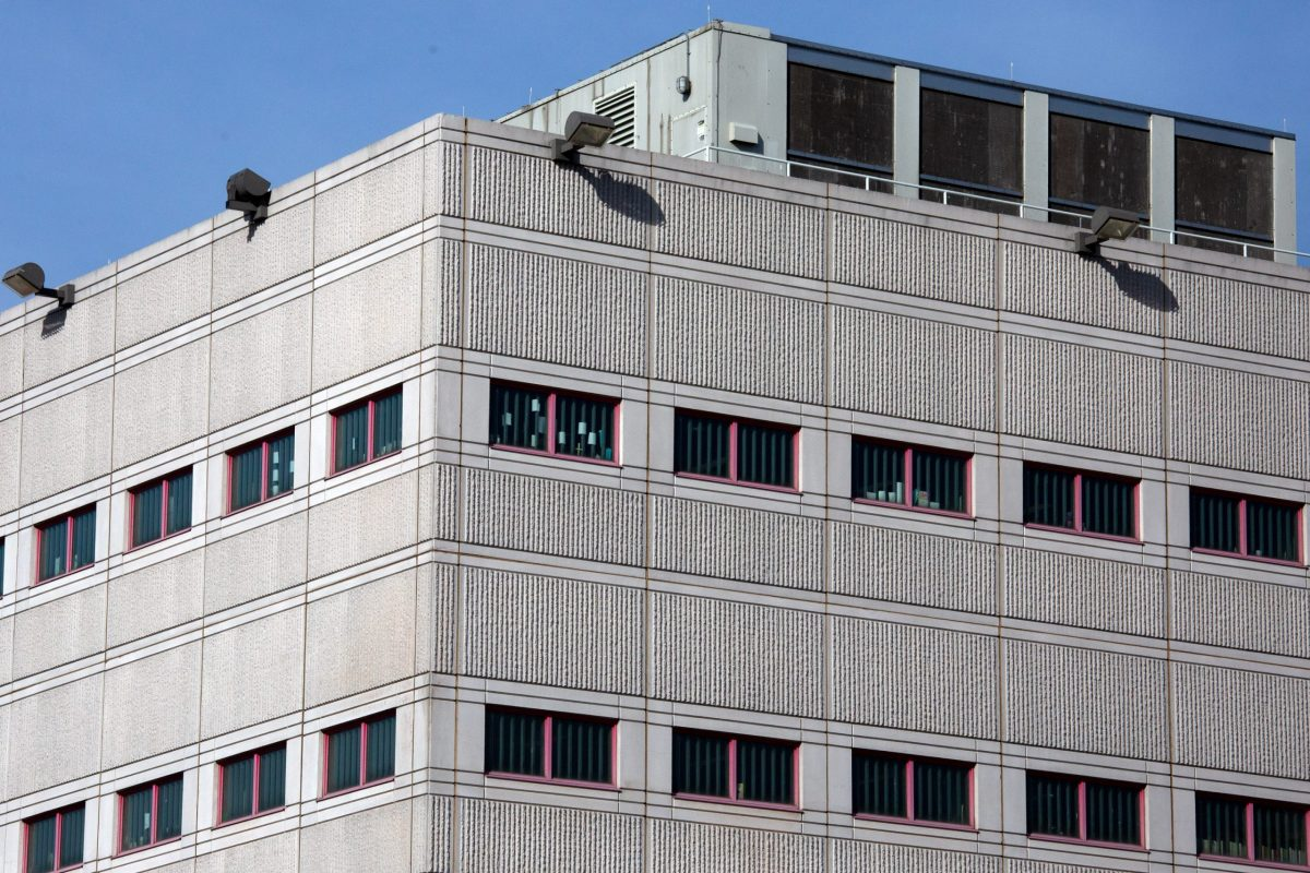 Detainees put makeshift decorations in their Rikers Island jail cell windows, Dec. 8, 2024.