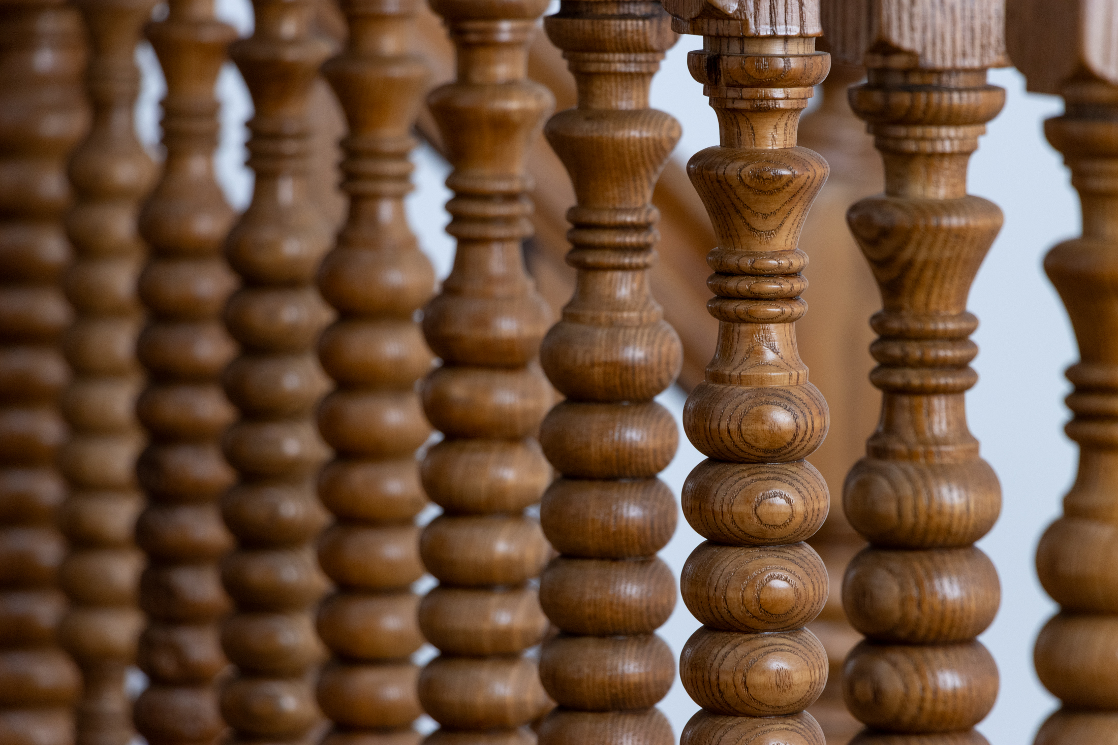 carved details on a stair