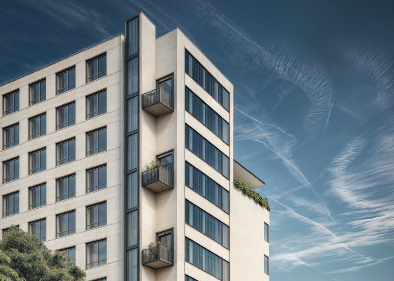 housing - rendering of a multi-story housing development