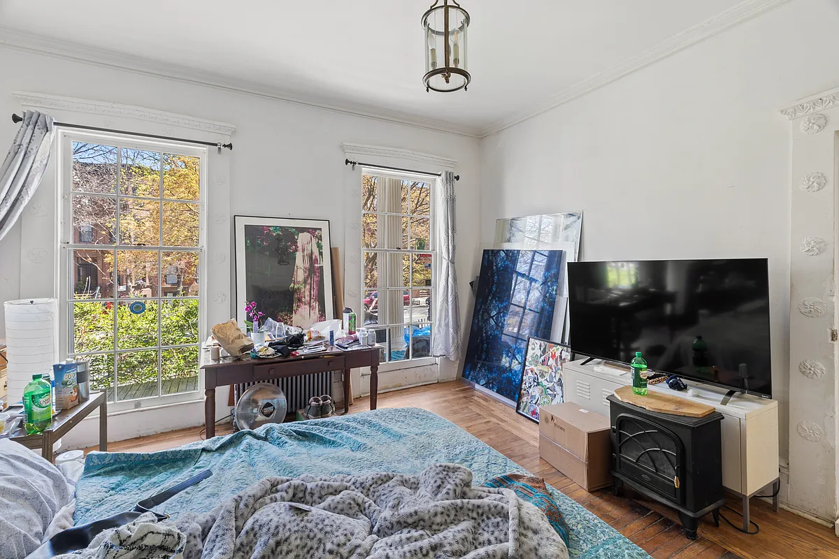 bedroom with view to street