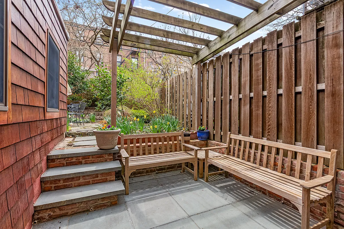 pergola covered patio in the rear yard