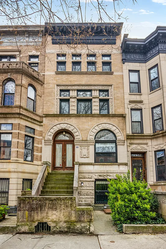 brick exterior of the row house