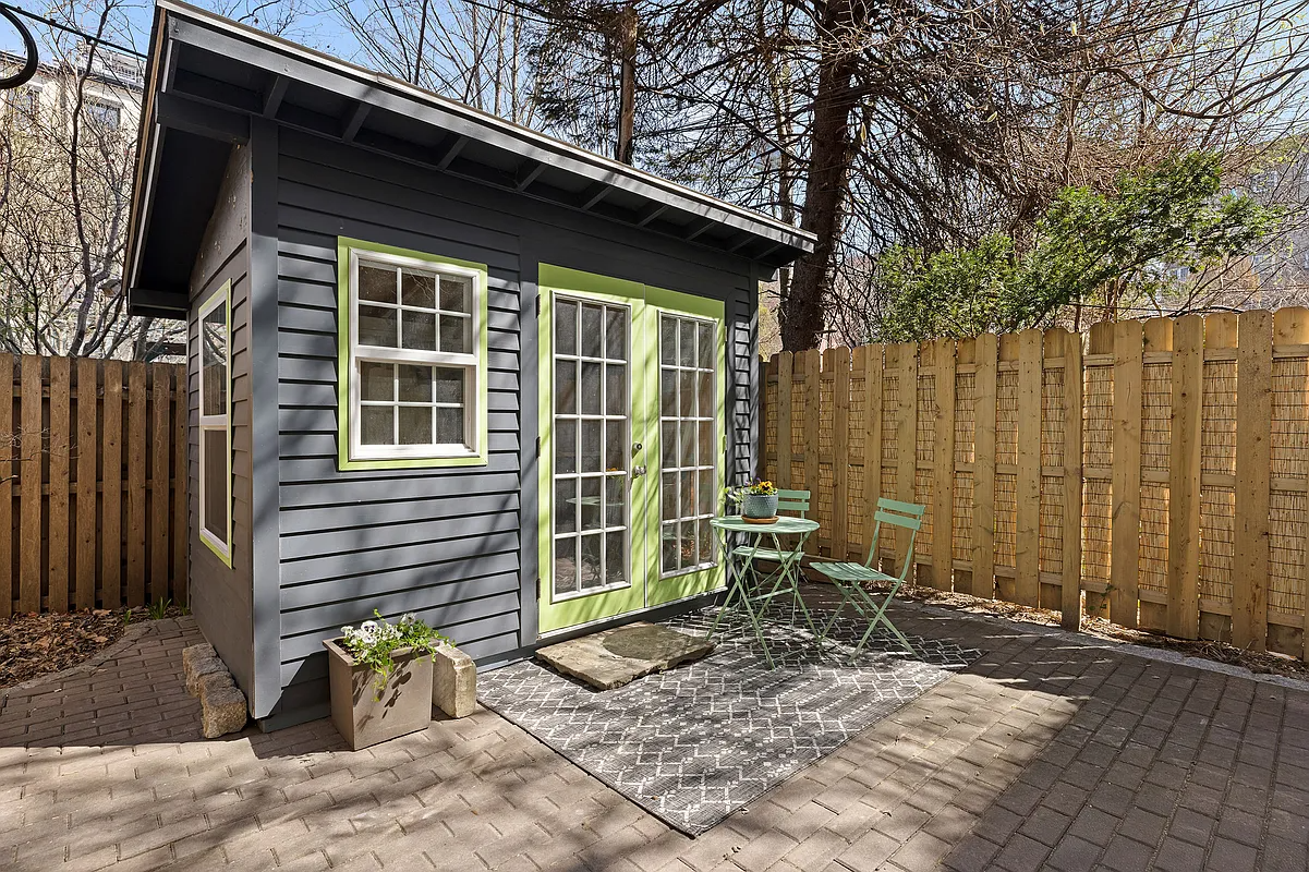 shed in the rear yard