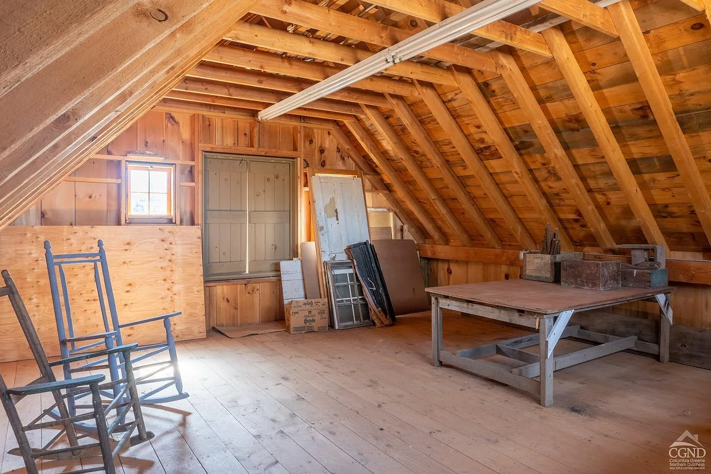 top floor of the barn with wood floor