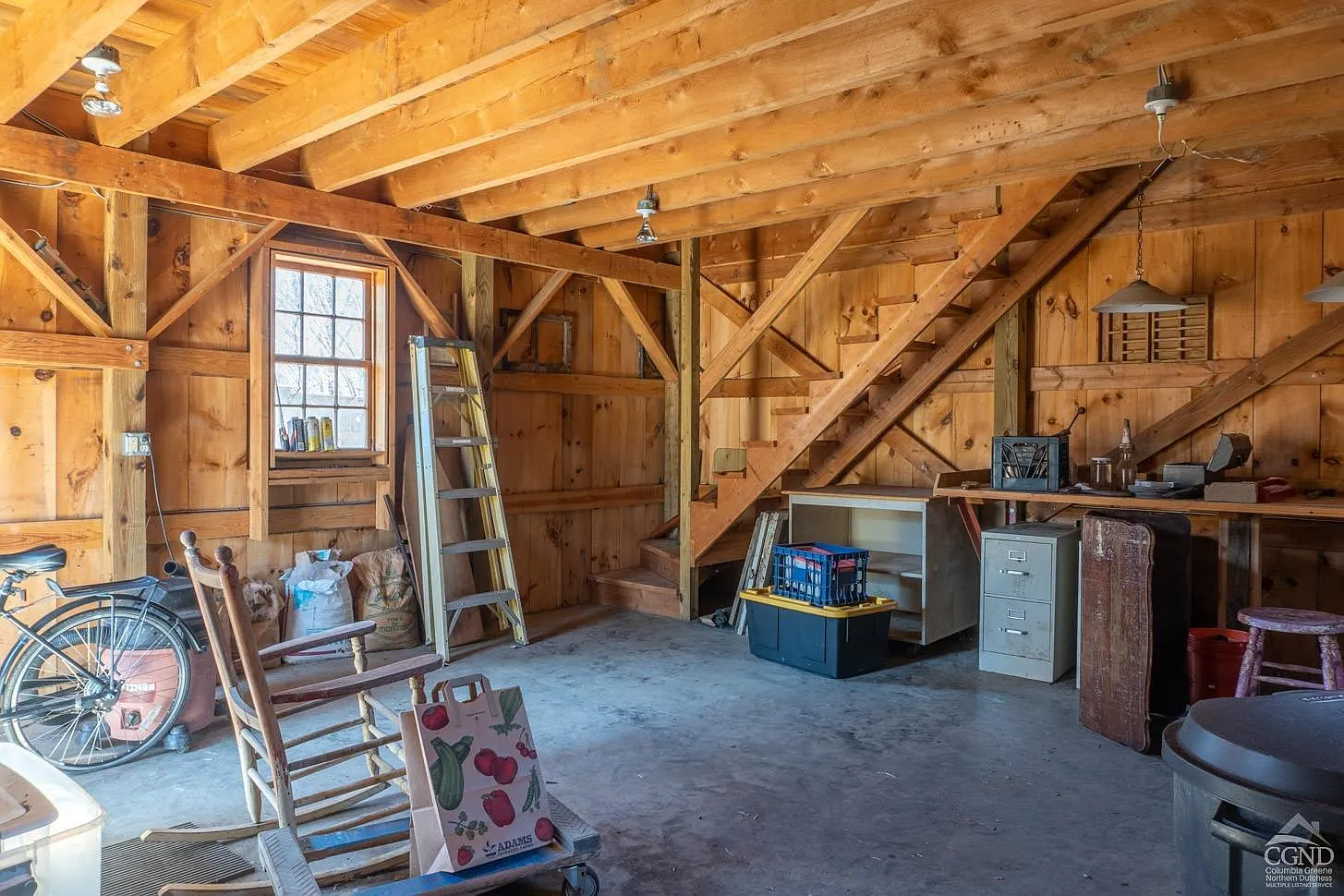 barn set up as a workshop