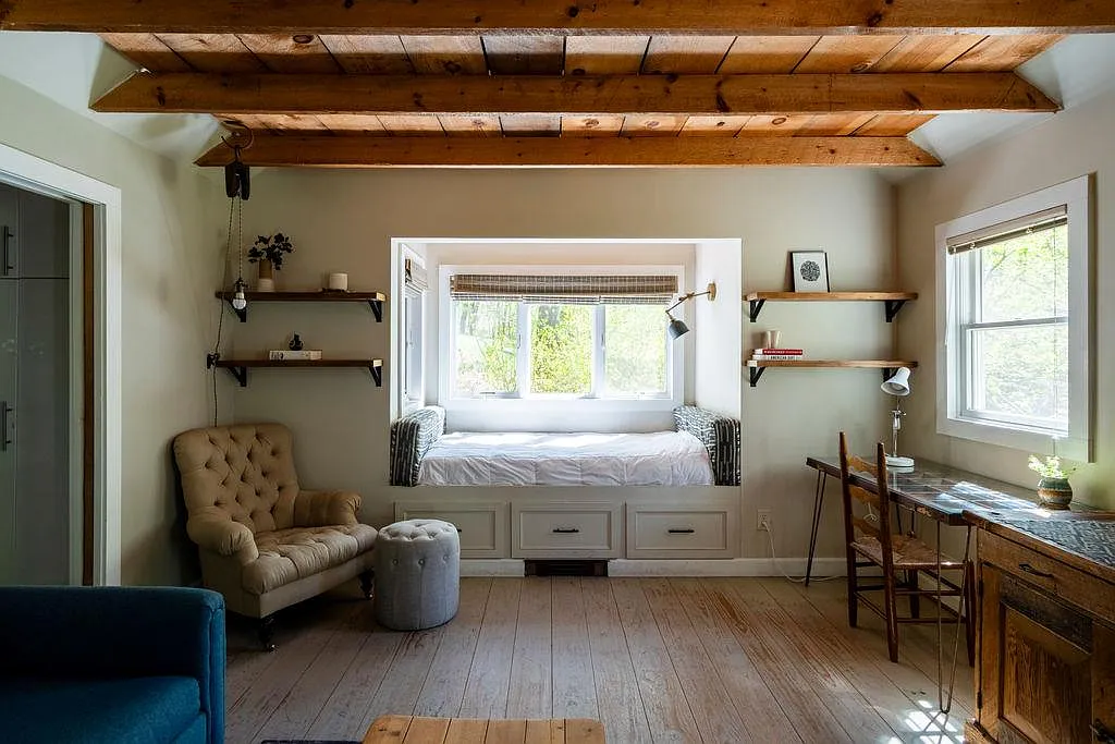 cottage with a cupboard bed