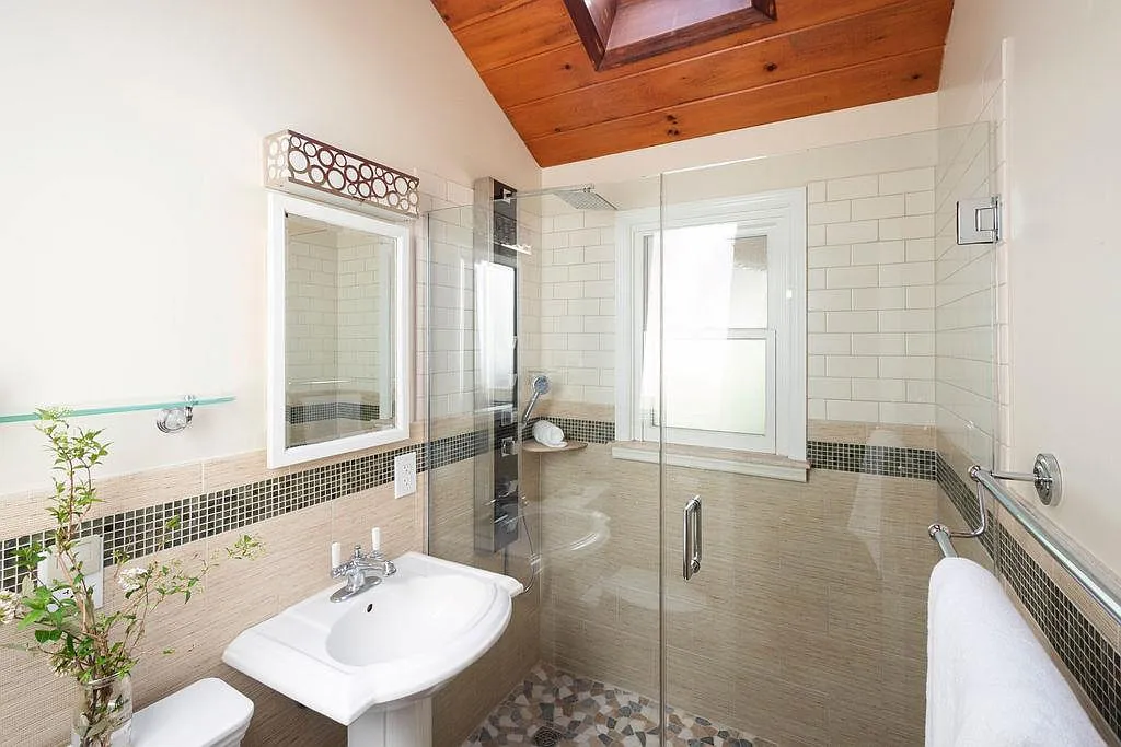 bathroom with walk-in shower